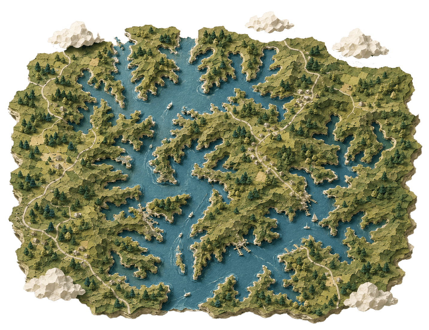 Crooked Hook Resort site map